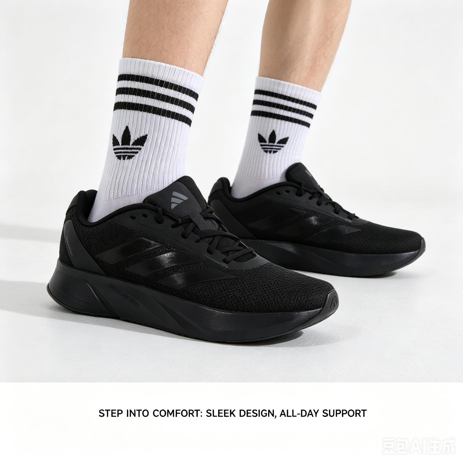 Adidas Shoes Duramo Sl - adidas Siyah Beyaz Üç Şeritli Nefes